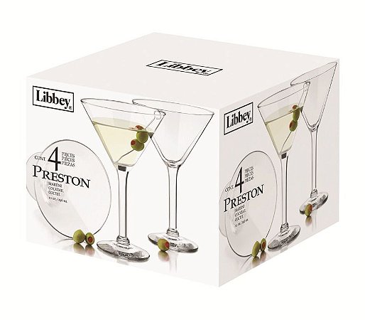 PRESTON JOGO C/04 TAÇAS P/ MARTINI 296 ML