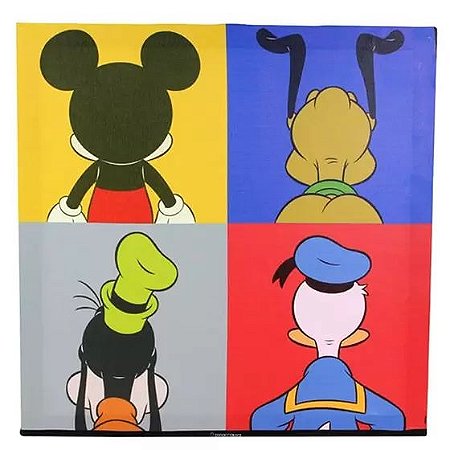 QUADRO CANVAS 40X40CM MICKEY E AMIGOS.