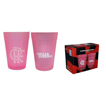 COPO AMERICANO PRIME FLAMENGO 190ml EMB. C/ 2 ROSA FOSCO