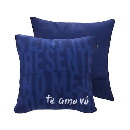 CAPA DE ALMOFADA COM PORTA OBJETOS - VO, AMOR SEMPRE PRESENTE