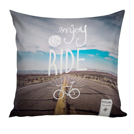 CAPA DE ALMOFADA EXPLORE - ENJOY THE RIDE