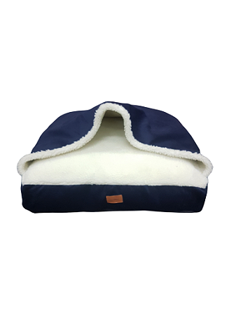 Cama Com Cobertor Cão e Gato Blue and White ZaraBlue