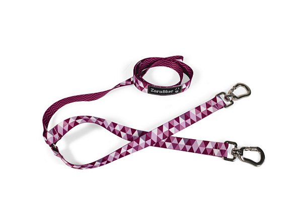 Guia Dupla para passeio Cachorro Lumix Rosa ZaraBlue
