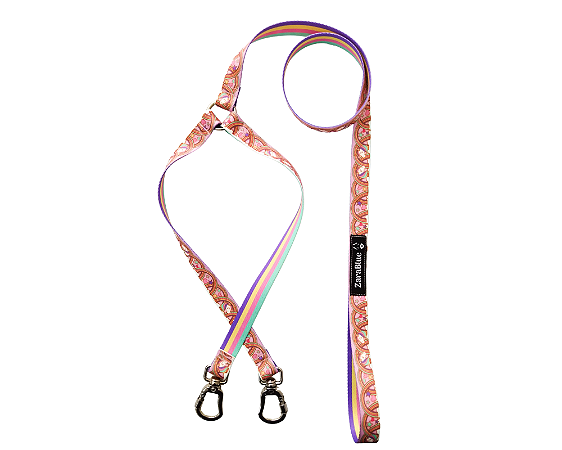 Guia Dupla para passeio Cachorro Unicórnio ZaraBlue