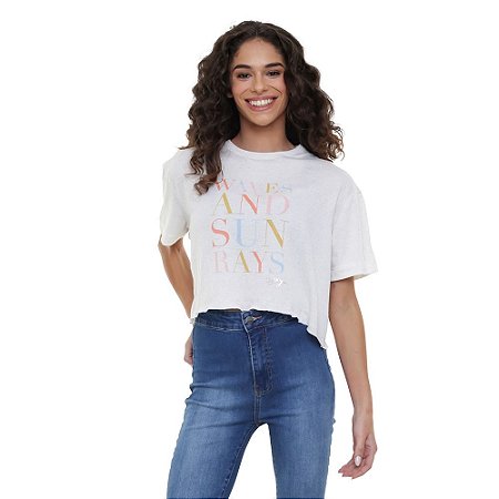 Blusa Roxy Waves And Sun Off White - Cedotte Surf Store