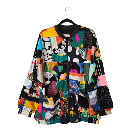 Jaqueta patchwork (tam. M)