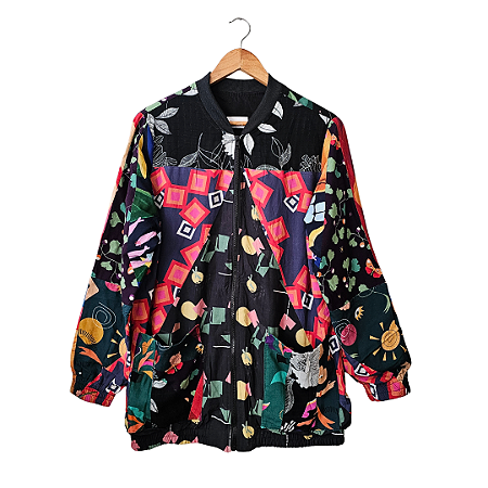 Jaqueta patchwork (tam. P - longa)