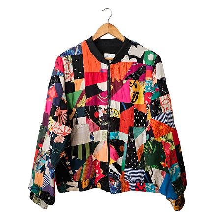 Jaqueta patchwork (tam. M - curta)