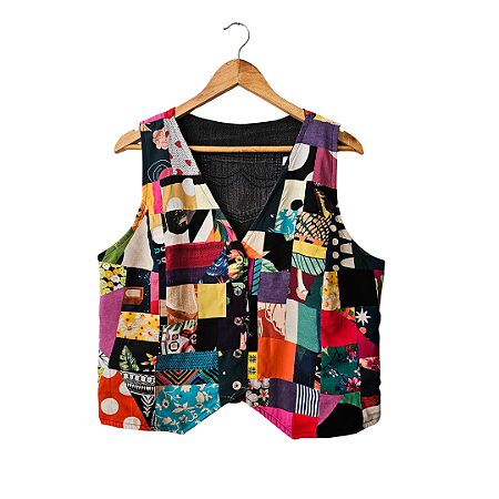 Colete patchwork (tam. G)