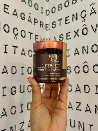 Antepasto blend de Tomate Seco pistache e manjericão 220g - Ayslla Defumaria