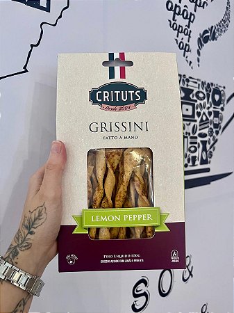 Grissini Lemon Pepper 100g Crituts