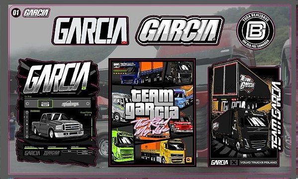 Adesivo Cartela Team Garcia 01