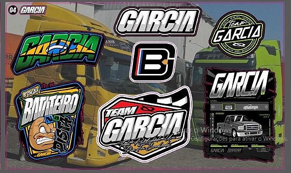 Adesivo Cartela Team Garcia 04