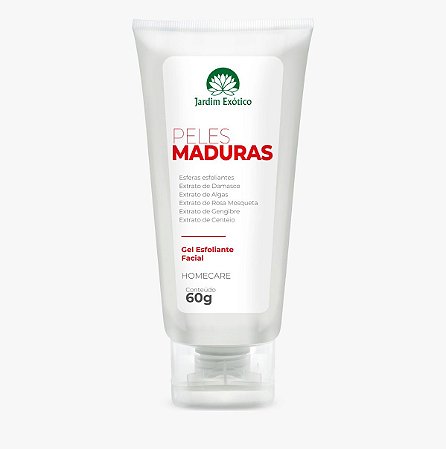 Gel Esfoliante Facial Com Extrato de Damasco Gengibre e Centeio - Peles Maduras - 60gr