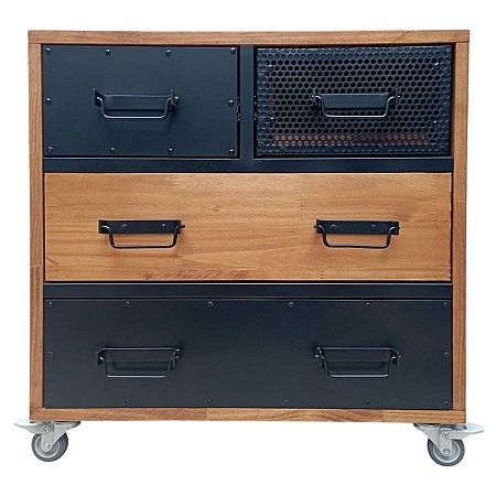 Buffet de Madeira e Ferro Industrial Stark