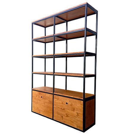 Estante com 5 Prateleiras e 2 Gavetas