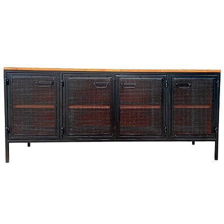 Rack com 4 Portas de Chapas Perfuradas