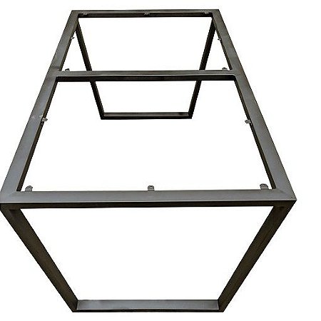 Base de Ferro para Mesas em Geral - Modelo Trapezio - Pintura Eletrostática em Preto