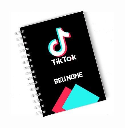 Caderno Personalizado Tik Tok Qualquer Tema Com Nome na Capa - Holandarte