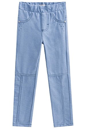 CALÇA LEGGING EM MALHA DENIM AZUL CLARO - INFANTI