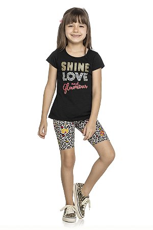 CONJUNTO COM BLUSA EM MEIA MALHA PENTEADA E SHORT CICLISTA EM COMODITA - ELIAN