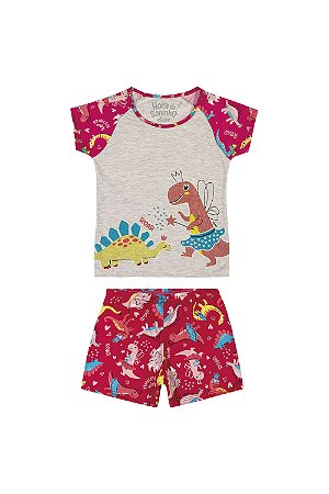 PIJAMA CURTO DINOSSAURO BRILHA NO ESCURO - ELIAN