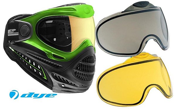 DYE PROTO GOGGLE AXIS LIME NORTH LIGHT THERMAL & 2 LENSES ( SMOKE / YELLOW )