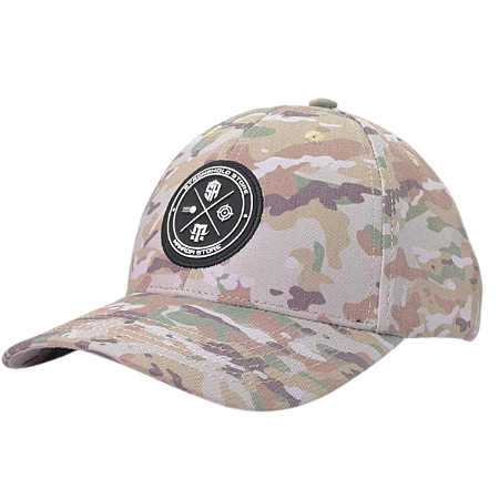 Boné Collab Manada e StrongHold Multicam