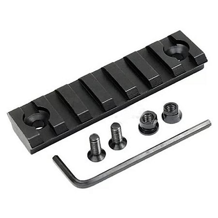 Trilho Metal 7(7,5cm) Slots Preto p/ Keymod