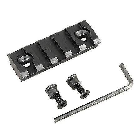 Trilho Metal 5(5cm) Slots Preto p/ Keymod