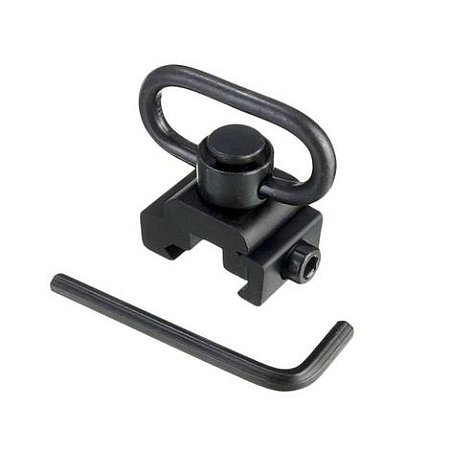 Zarelho Engate Rápido Superior Preto - Trilho de 22mm