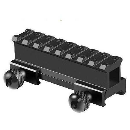 Elevador de trilho 22mm Preto - 8 Slots(9CM) comprimento