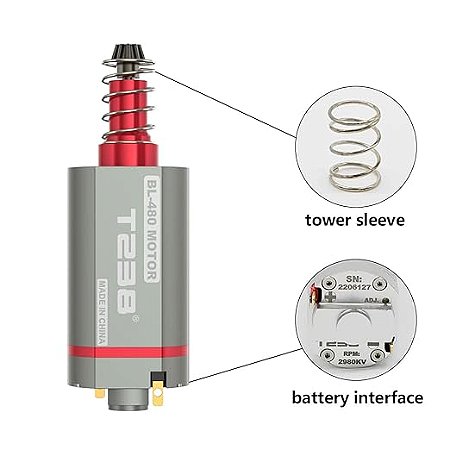 T238 MOTOR 39000RPM BRUSHLESS AEG HIGH THERMAL EFFICIENCY HIGH TORQUE / SPEED LONG TYPE