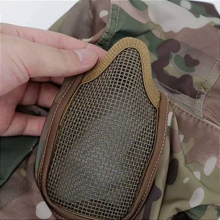 Balaclava Microfibra c/ Prot. UV e Tela de Proteção -MULTICAM