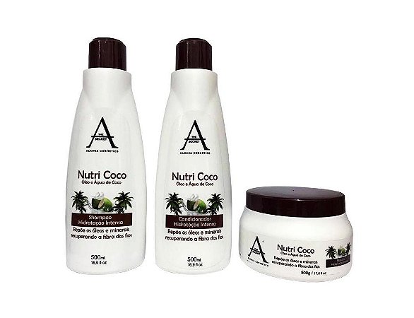KIT TRATAMENTO NUTRI COCO 500ML - ALKIMIA
