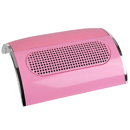 Aspirador Coletor Sugador de Pó de Unha Gel com 3 Ventoinhas Bivolt Rosa