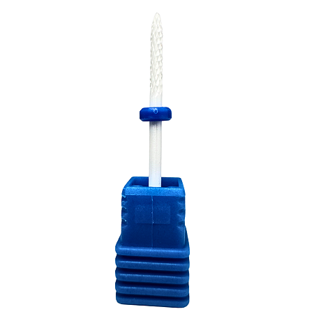 Broca de Cerâmica Fina Small Flame Tarja Azul para Cutícula Unhas
