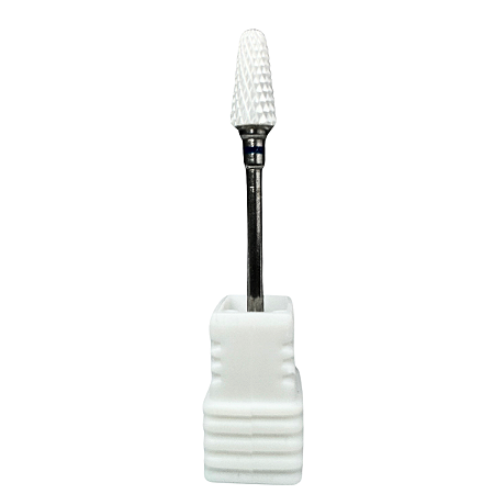 Broca de  Cerâmica Cone Umbrella ST (C) Tarja branca Acabamento de Alongamento unha Gel