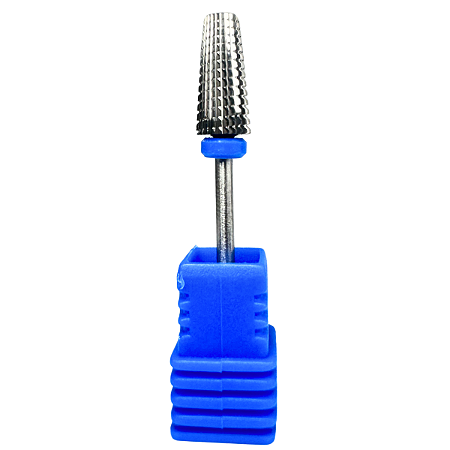 Broca de Tungstênio Cone  Umbrella PV Tarja Azul Acabemento unha Gel