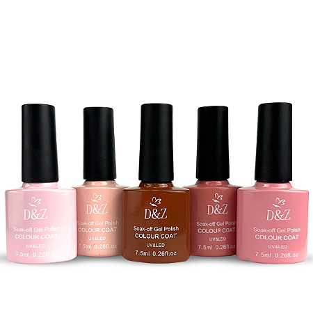 Esmalte em Gel 7,5ml Paleta Tons de Torracota e Nude D&Z