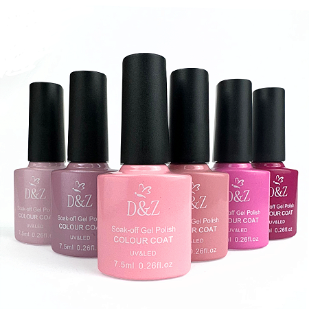 Esmalte em Gel 7,5ml Paleta Tons de Rosa D&Z