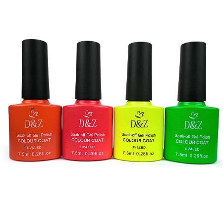 Esmalte em Gel 7,5ml Paleta Tons Neon D&Z