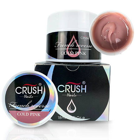 Gel Control Crush Cold Pink 18ml French Reverse para Alongamento de Unhas