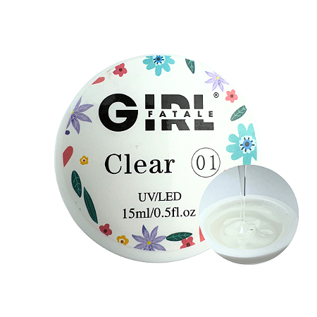 Gel Girl Fatale Clear 15ml UV LED Para Alongamento de Unhas