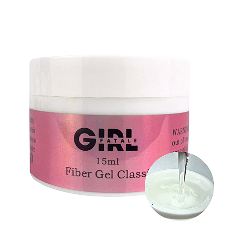 Fiber Gel Girl Fatale Clear 15ml Para alongamento de Unhas