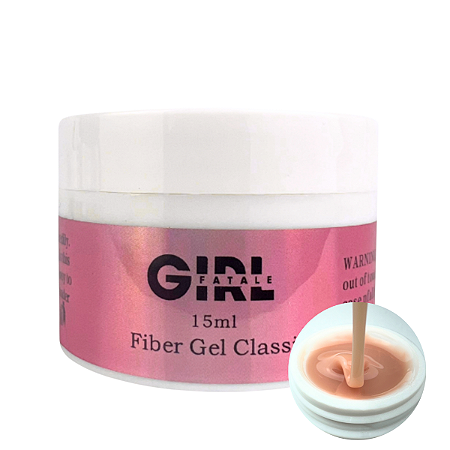 Fiber Gel Girl Fatale Pink Nude 15ml Para alongamento de Unhas
