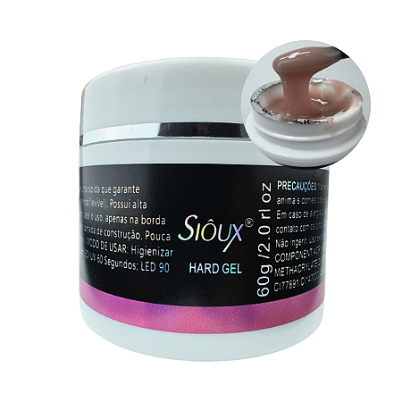 Gel Hard Sioux Cover Control 60g Para Alongamento de Unhas