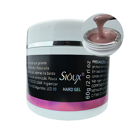Gel Hard Sioux Nude Cristal 60g Para Alongamento de Unhas