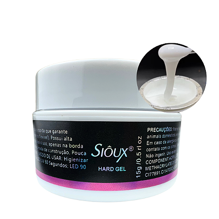 Gel Hard Sioux White 15g Para Alongamento de Unhas