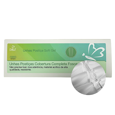 Unhas Postiças Soft Gel Bailarina Longa 300 unidades D&Z
